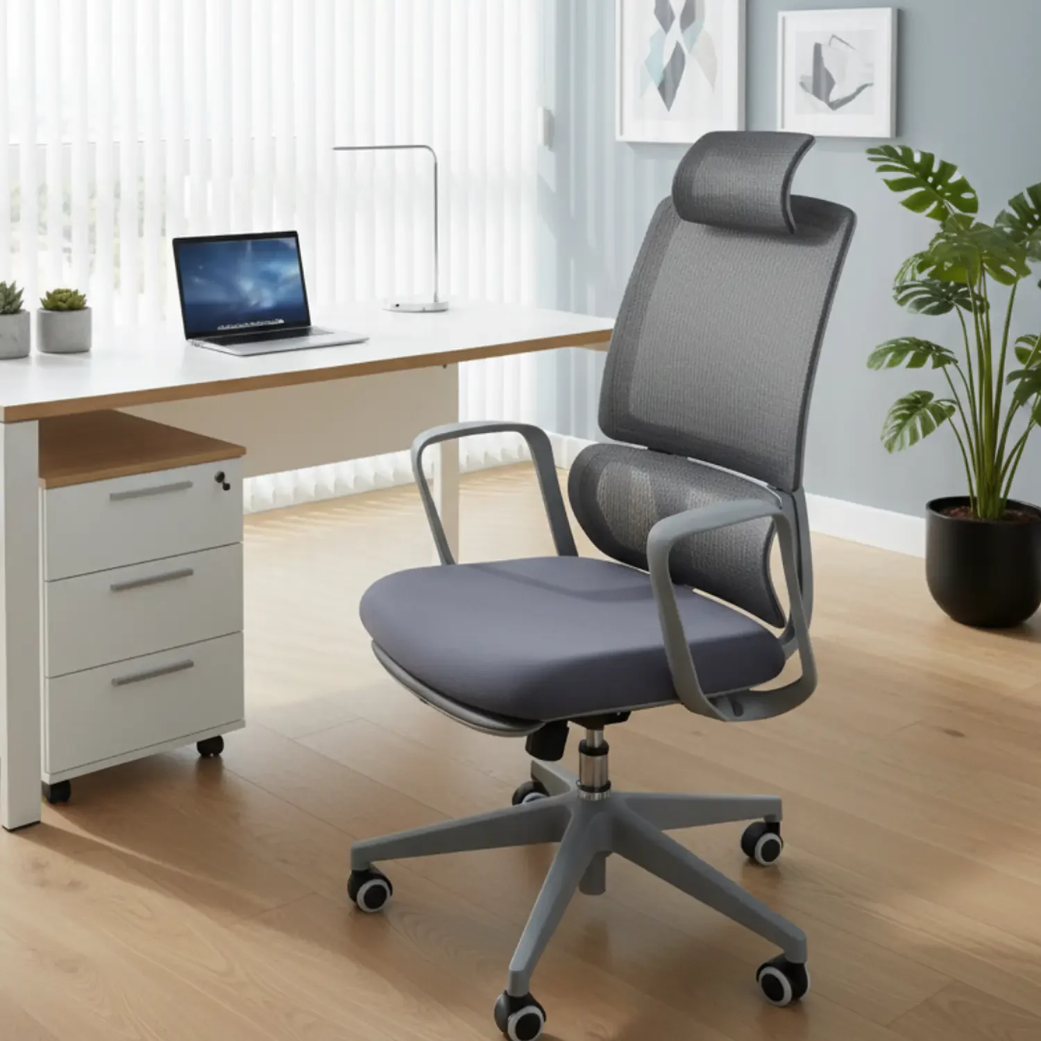 Genérico - Silla Gerencial Ergonómica De Malla Con Soporte Lumbar Para Oficina Ejecutivas