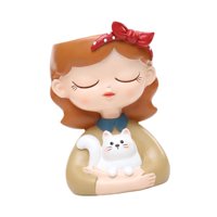 Magideal - Centres De Decoración De La Maceta De La Cabeza De La Cabeza De Hada De La Maceta De La Maceta Del Contenedor De Plantas Para Macetas De La Maceta Del Gato