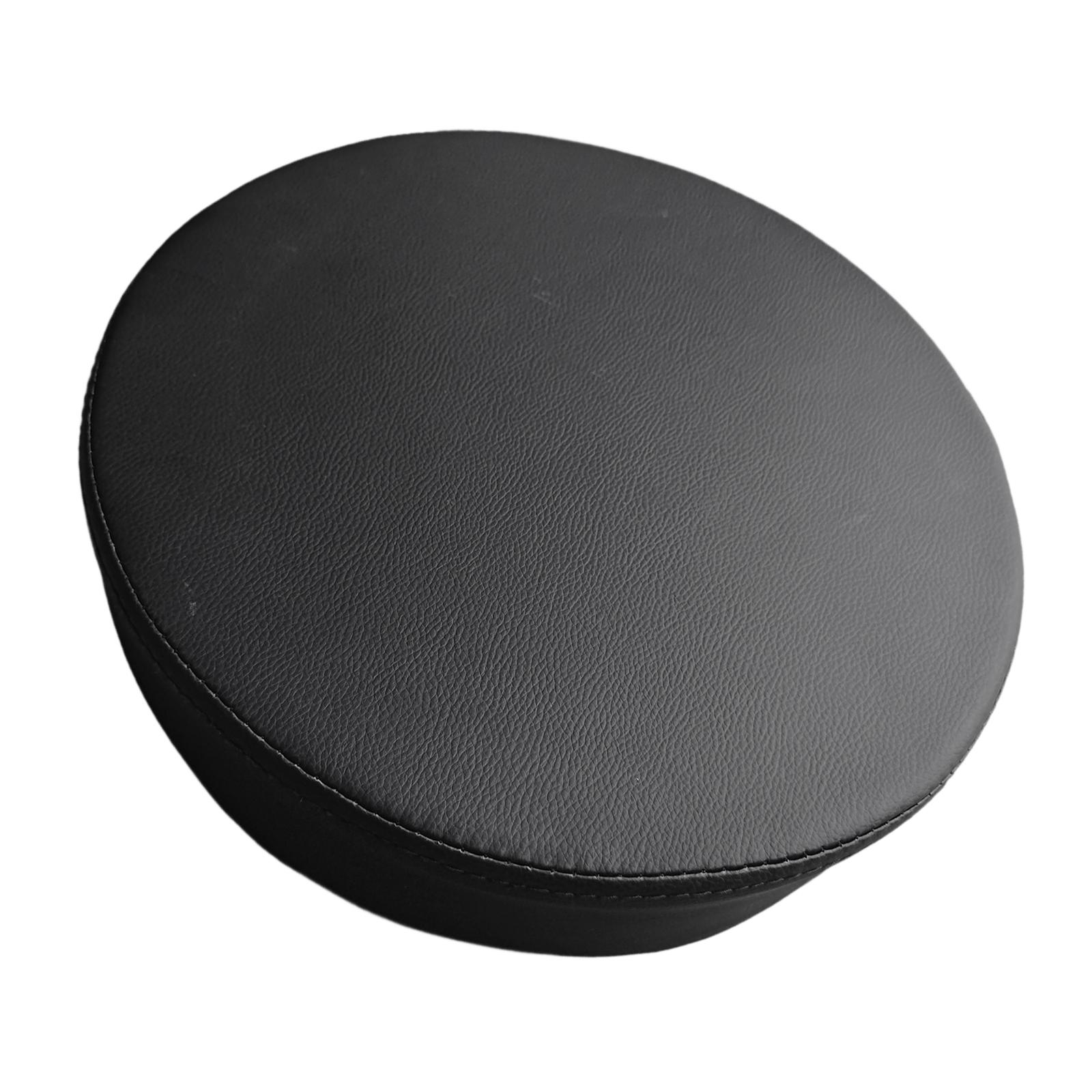 Magideal - Asiento Redondo Para Taburete Con Repuesto Acolchado Funda De Cuero Pu Extraíble Y Diseño Compacto Adecuado Para Bar Salón De Belleza Oficina Hogar Ba Negro