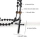 thumbnail image 2 of Hot Sale: 8mm Black Volcanic Rock, 10mm Yellow Tiger Eye, and Religious Cross Necklace - A Stylish Accessory!, 2 of 4
