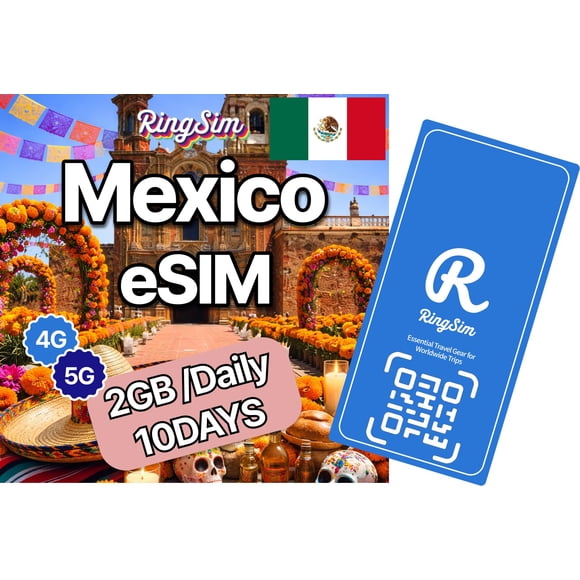 eSIM Ringsim México 10 Días 2GB Diario 5G LTE