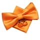 thumbnail image 5 of Corbatin Seda Hombre Paño y colleras Set humita regalo formal Pajarita naranja Talla Única, 5 of 5