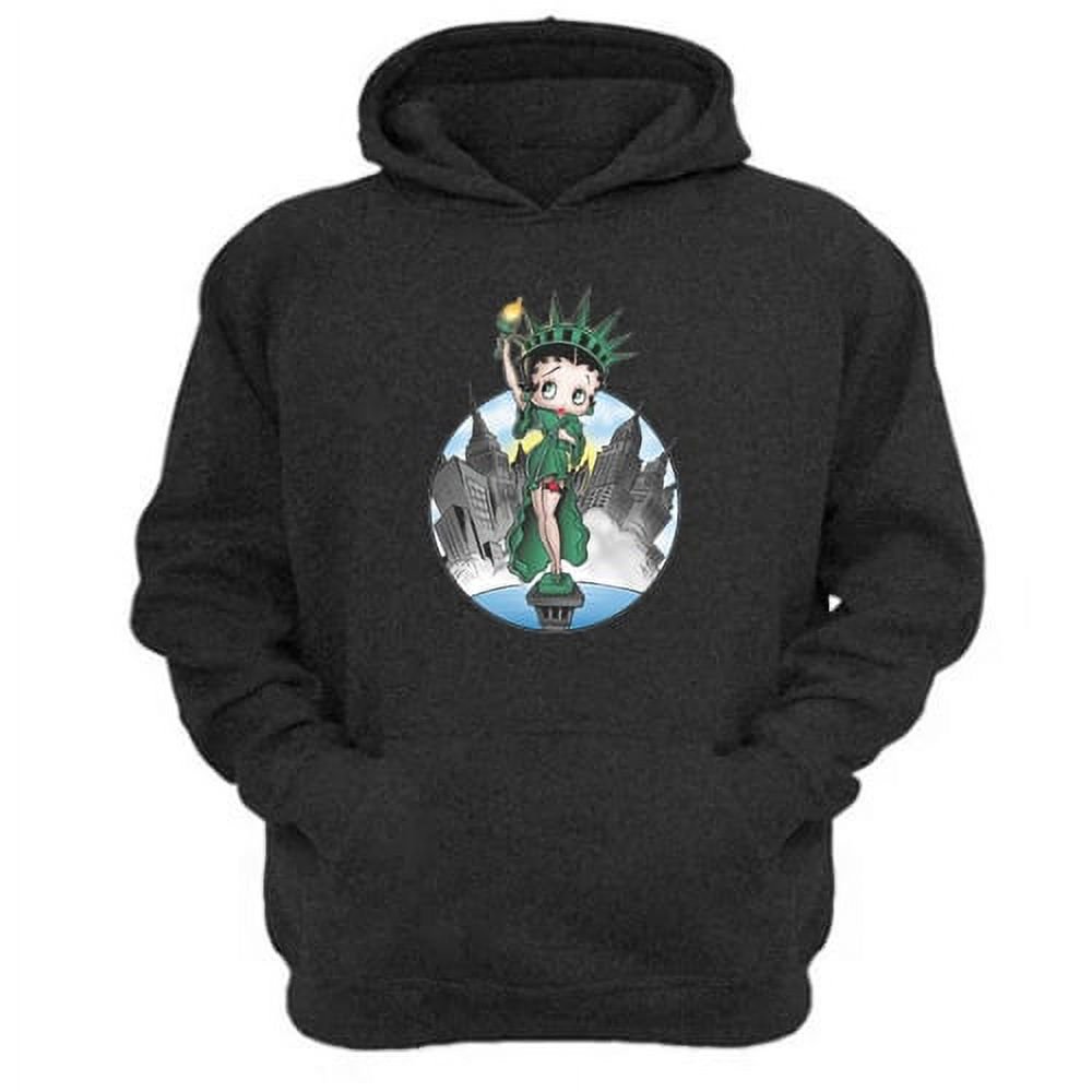 Genérico - Polerón Canguro Betty Boop Gris Oscuro Talla L Unisex