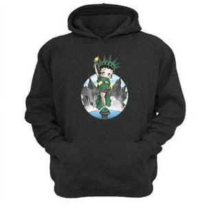 Genérico - Polerón Canguro Betty Boop Gris Oscuro Talla Xs Unisex