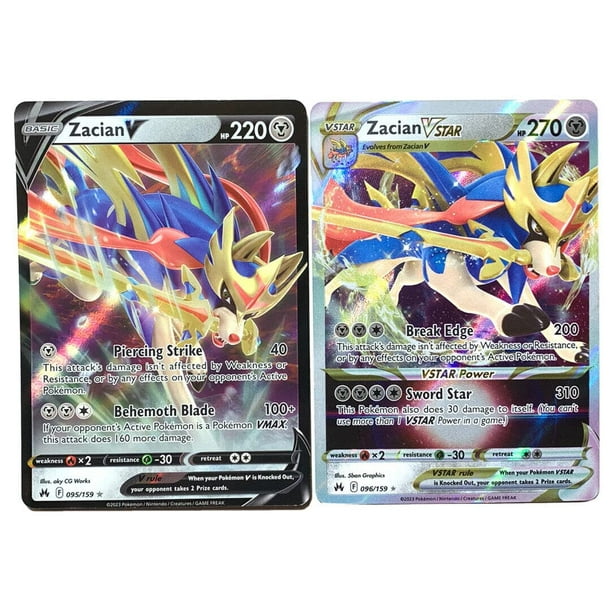 Set de cartas Pokémon Zacian V y VSTAR Crown Zenith Ultra Rare | Lider