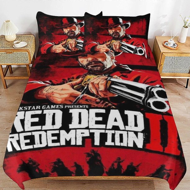 Red Dead Redemption Comforter Set3 Pieces Quilt Cover Set Soft Bedding Se for All Seasons