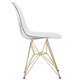 thumbnail image 4 of Silla de comedor LeisureMod Cresco, moderna, con base Eiffel dorada, transparente, 4 of 9