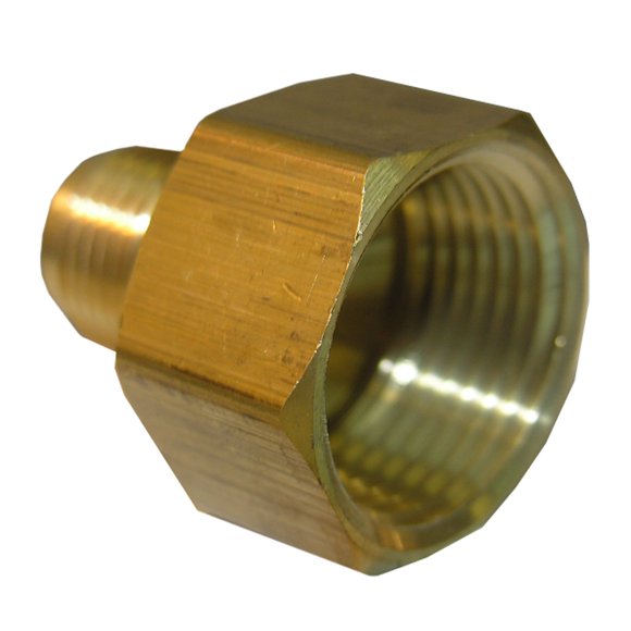 Adaptador de latón LASCO 17-4635 Flare de 3/8 pulgadas x FPT de 3/4 pulgadas