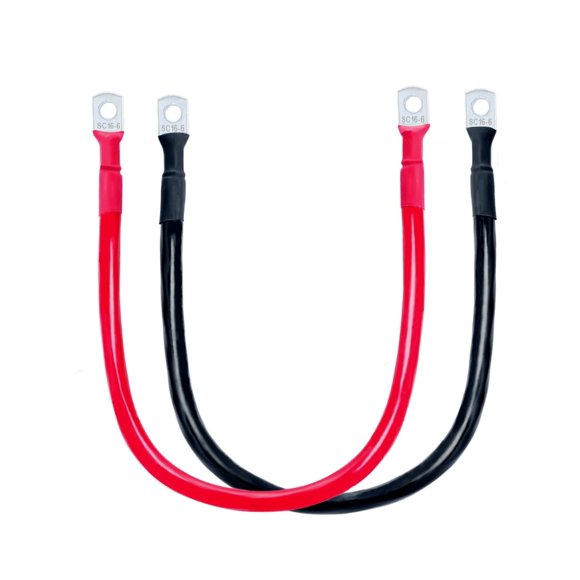 Cable de batería ECO-WORTHY 5AWG 36 cm con terminales M6