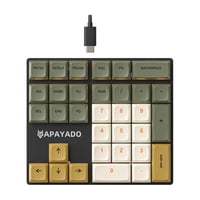 Bothyi - Mini Teclado Numérico Con Cable De 33 Teclas, Fácil De Usar Para Cajeros, Negocios Financieros, Un Eje Rojo
