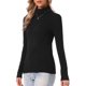 thumbnail image 4 of INSPIRE CHIC Suéter de Cuello Alto para Mujer de Manga Larga Básico Casual Ajustado Pullover Tops XS Negro, 4 of 6