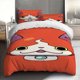 thumbnail image 1 of Peking Opera Cat Baitang the Embodiment of Justice Themed Bedding Set Duvet Cover and Pillowcase Set, 1 of 5