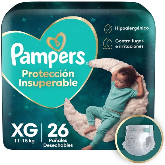 Pañales Pampers Protección Insuperable XG, 26 Un