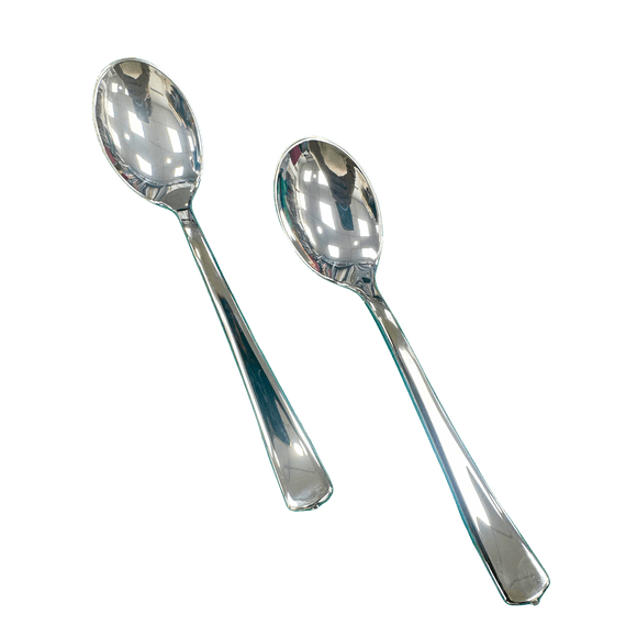 Cucharas Elegantes Desechables Plateados 50 Unidades