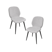 Habita2 Chile - Pack 2 Sillas De Comedor Con Tapiz Lino Gabriel - Gris