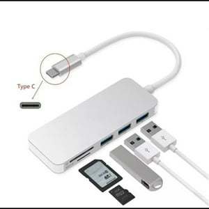 Oem - Adaptador Type C Tipo C 3 X Usb 3.0, Tf, Micro Sd