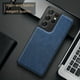 thumbnail image 1 of Premium Business Retro Style Back Cover Artificial Leather Case, Full Wrap Ultra-thin TPU Shock Absorption Fashion Anti-fingerprint, For, Samsung Galaxy S21 5G /S21 Plus + 5G/S21 Ultra 5G Phone Case, 1 of 3