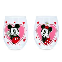 Copa De Vino Disney Minnie Y Mickey Mouse De 600 Ml, Juego De 2