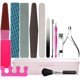 thumbnail image 1 of Juego de limas de uñas, juego profesional de manicura y pedicura NunaLisa, pulidores de uñas, limas de uñas de doble cara, kit de aseo, kit de manicura de salón, lavable de forma eficaz, 13 en 1, 1 of 7