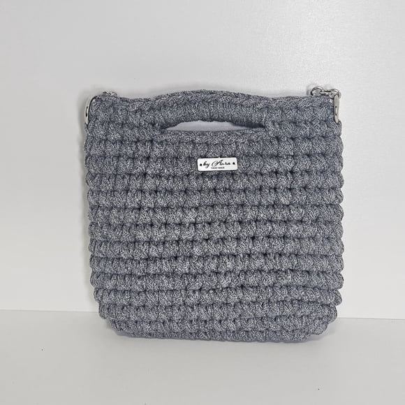 Cartera Fiesta Serena a Crochet Gris