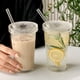 thumbnail image 2 of Set 2 Vasos Vidrio con Bombilla y Tapa Lineas 380ml, 2 of 10