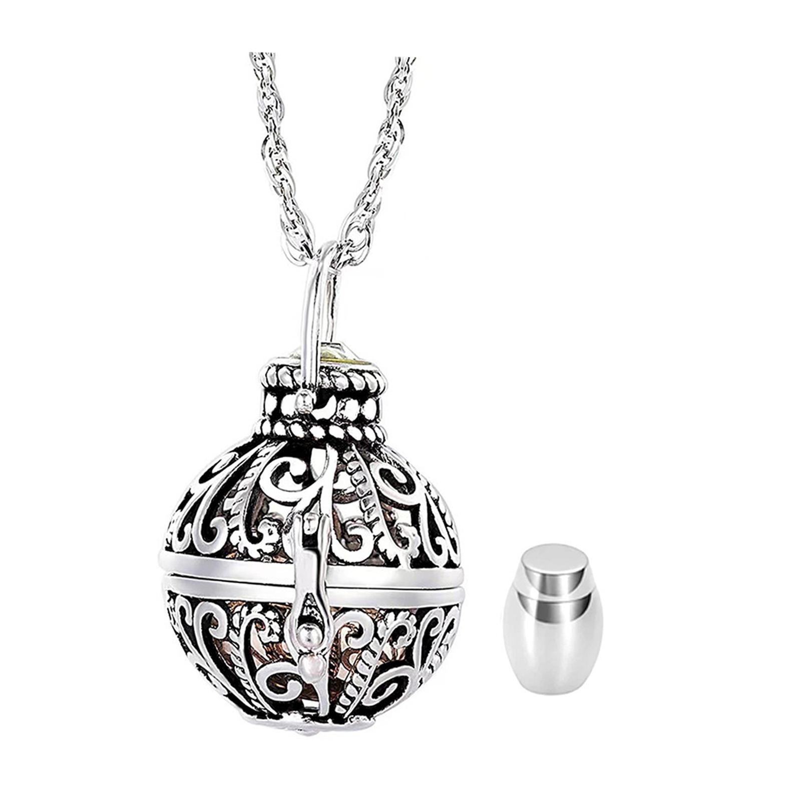 Magideal - De Cineraria Cineraria Cineraria De Cremación, Colgante De De Cenizas Para , Mujeres, Familia, Hombres Regalos , Plata