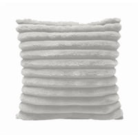 Genérico - Pack 2 Fundas De Cojín Super Suave Líneas Decoración 43X43 Cm Color Blanco