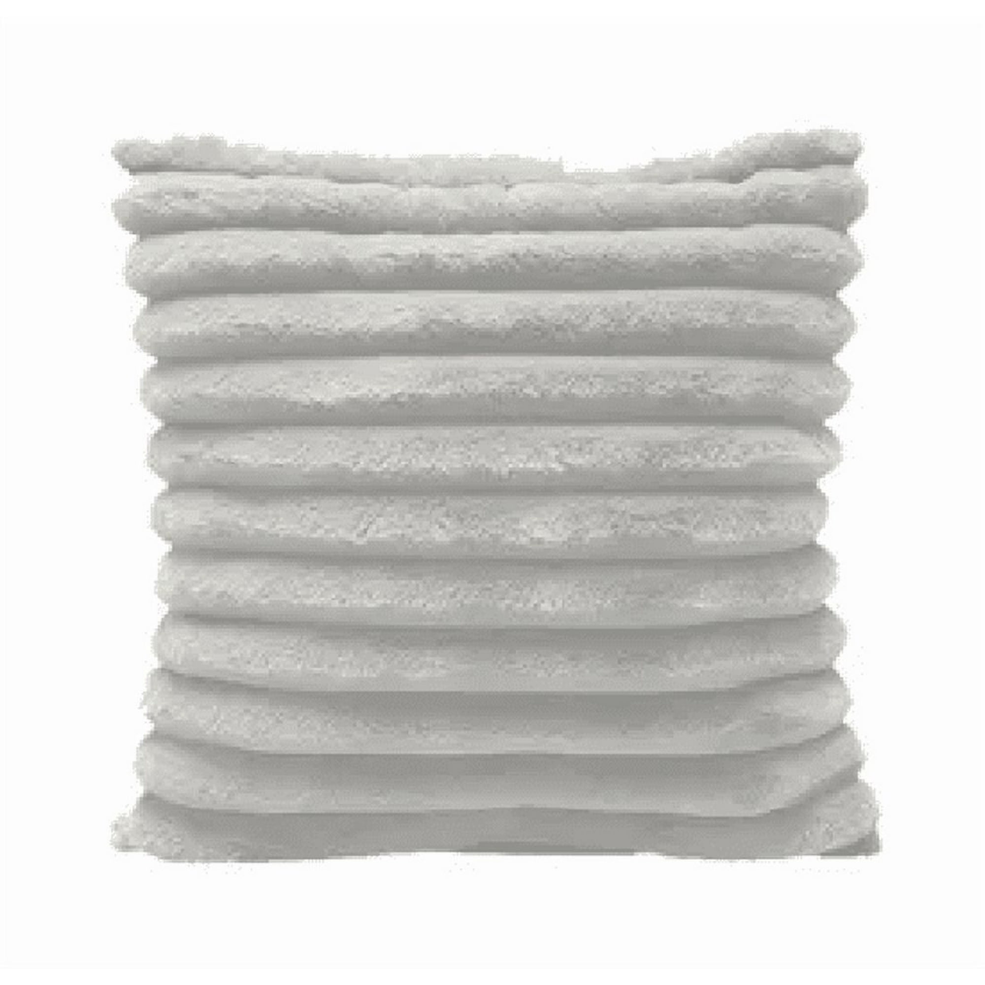 Genérico - Pack 2 Fundas De Cojín Super Suave Líneas Decoración 43x43 Cm Color Blanco