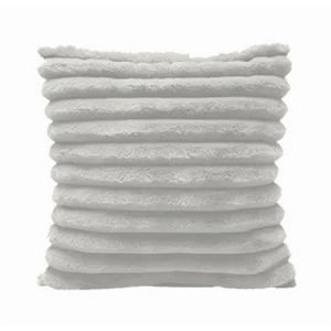 Genérico - Pack 2 Fundas De Cojín Super Suave Líneas Decoración 43X43 Cm Color Blanco