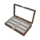 thumbnail image 4 of Caja De Almacenamiento Para Exhibición De Gafas De Sol, Cajón De Madera Para Aparatos Domésticos, 6 Rejillas, 4 of 5