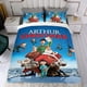 thumbnail image 4 of Arthur Christmas Conjunto de sábanas temático, trío de piezas, cómodo y amigable con la piel, diseño único, regalo de decoración para el hogar para familiares, amigos y fans,135cm *200cm, 4 of 6