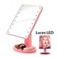 thumbnail image 5 of Espejo Rosa Luz Led Para Escritorio Vanity Maquillaje Ajustable, 5 of 6