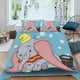thumbnail image 2 of Dumbo Conjunto de sábanas temático, trío de piezas, cómodo y amigable con la piel, diseño único, regalo de decoración para el hogar para familiares, amigos y fans,173cm *218cm, 2 of 6