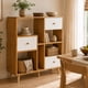 thumbnail image 2 of Librero Biblioteca 100x38x90 cm Madera Blanco 3 Cajones 5 Nichos MDF 12 mm, 2 of 7