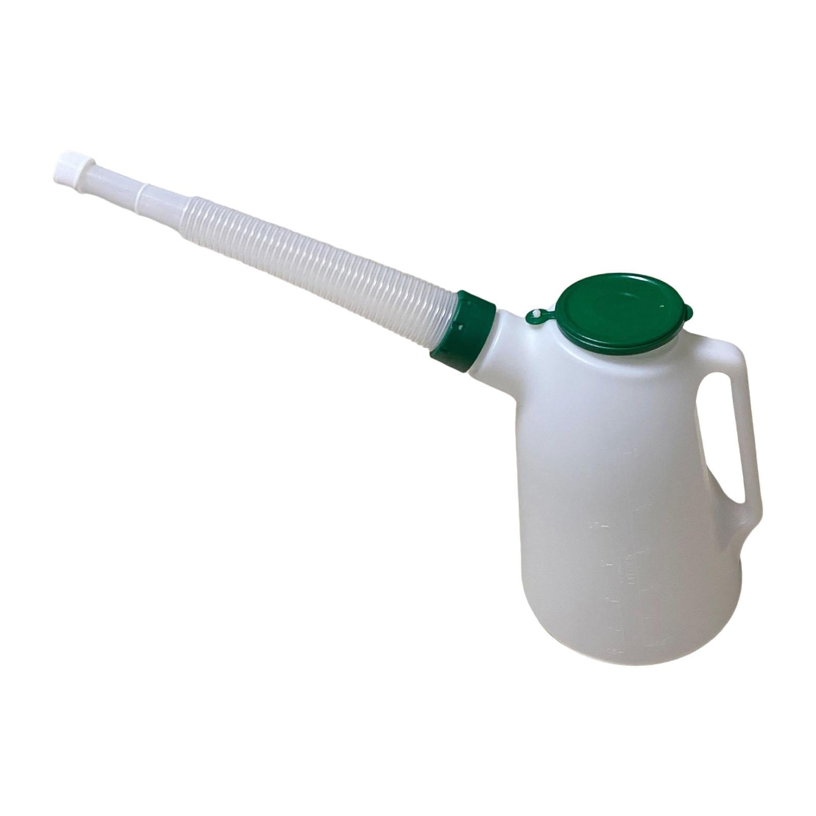 Magideal - Jarra De Aceite Con Dispensador De Aceite De Motor Ligero Resistente Con Escala Jarra Medidora Versátil Con Tapa Para Viajes En Coche 4 Litros