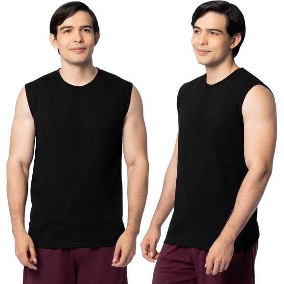 Fruit of the Loom Men's EverSoft Cotton Sleeveless T-Shirts, Talla L