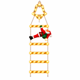 thumbnail image 1 of Luces Navideñas Solar Escalera Viejito Pascuero 5 Escalones Luz Calida, 1 of 4