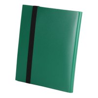 Magideal - Carpeta De Álbumes Para Cromos, Estuche Para Guardar Tarjetas, Fundas Protectoras Para Tarjetas, Bolsillo Único 9,8 X 7,2 Cm, Cierre De Cinta, Álbum P Verde