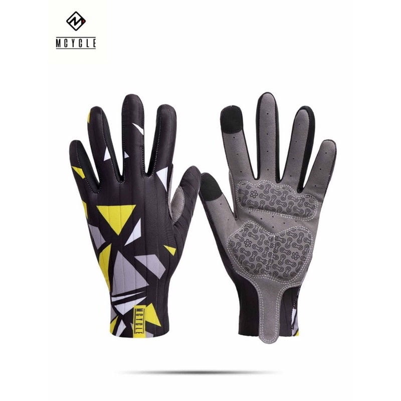 Mcycle - Guante Largo Ms003 Negro/Amarillo Talla L