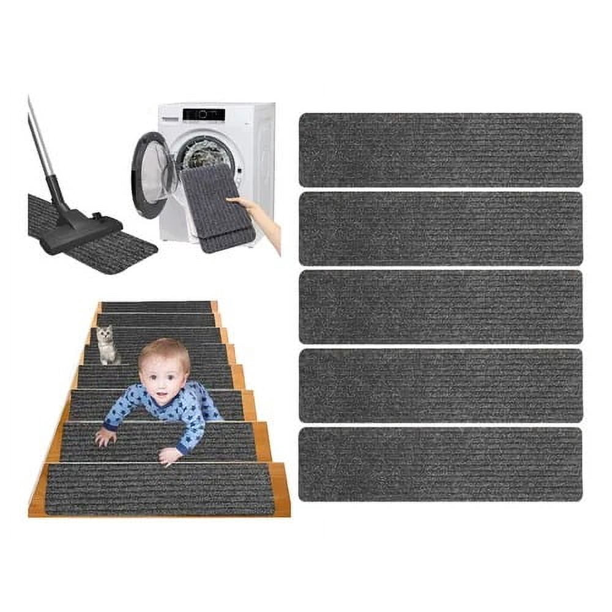 Genérica - 10x Peldaños De Escalera De Alfombra Antideslizante 76×20cm