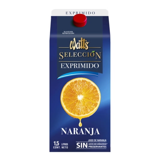 Jugo Naranja Exprimido Caja 1,5 L Watts