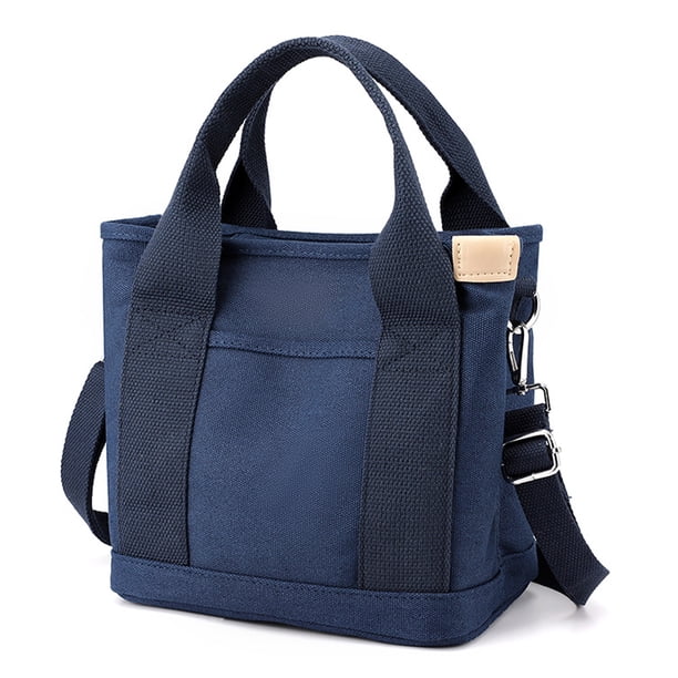 Bolso pequeño de lona, pequeño y bonito, tipo bandolera, con múltiples bolsillos, estilo informal.