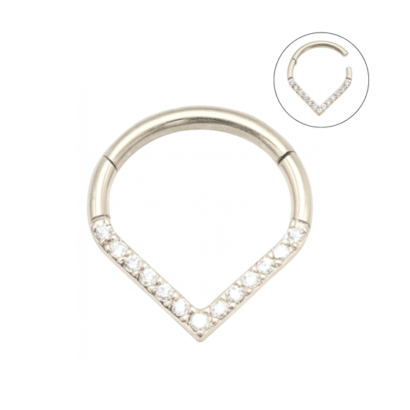Piercing septum daith lagrima 8mm 16g titanio ASTM F 136