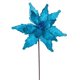thumbnail image 1 of Spray Artificial Vickerman Flor de Nochebuena Turquesa 21.5 cm (Paquete de 6), 1 of 1