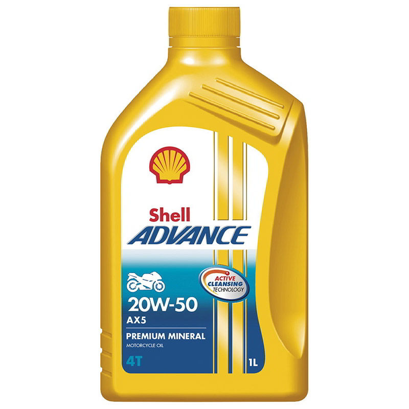 Aceite De Motor Advance 4t Ax5 20w-50 Para Moto 1 Lt 1 L Shell