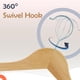 thumbnail image 5 of Perchas de madera ELONG HOME Solid, paquete de 20 unidades, para camisa, abrigo y vestido, 5 of 9