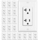 thumbnail image 1 of Toma decorativa BESTTEN, pack de 20, 20 A, 125 V doble, 1 of 3