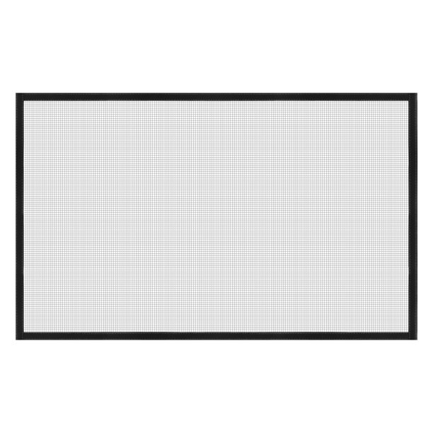 Malla de Pantalla de Ventana Uxcell, 31" x 55" Malla de Red de Fibra de Vidrio para Hacerlo Tú Mismo con Marco Gris y Borde Adhesivo de Gancho y Bucle