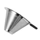 thumbnail image 1 of Embudo de goteo de café en forma de cono de malla de acero inoxidable, filtro colador de té con agarre de silicona, 1 of 8