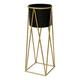 thumbnail image 1 of Porta Macetero Belug Pedestal Maceta Plantas Negro Dorado, 1 of 5